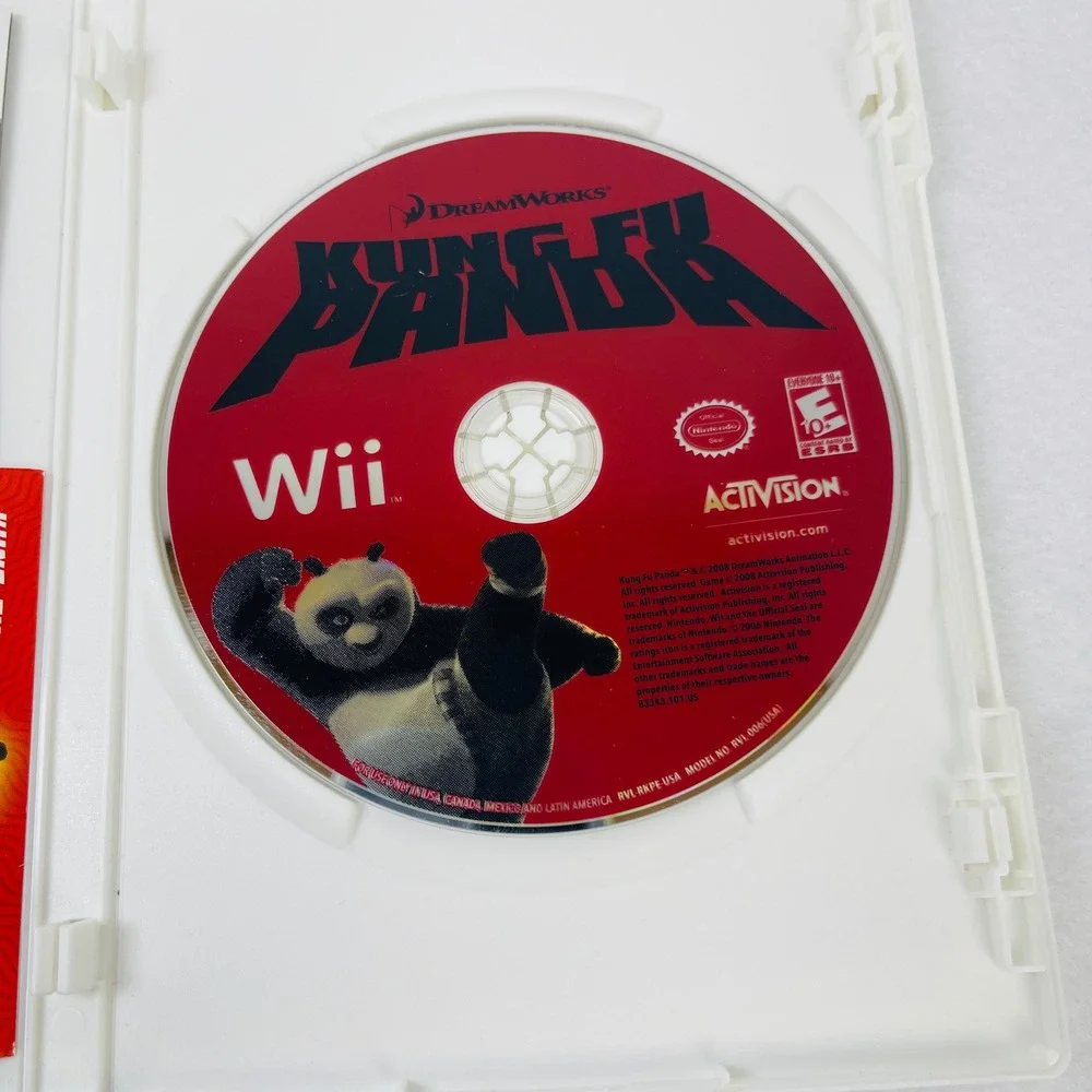 Kung Fu Panda Nintendo Wii Game Activision DreamWorks 2008 RVL-RKPE-USA